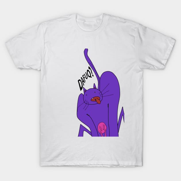 ULTRAVIOLET VERY CRAZY CAT T-Shirt by ULTRAVIOLET CrazyCat